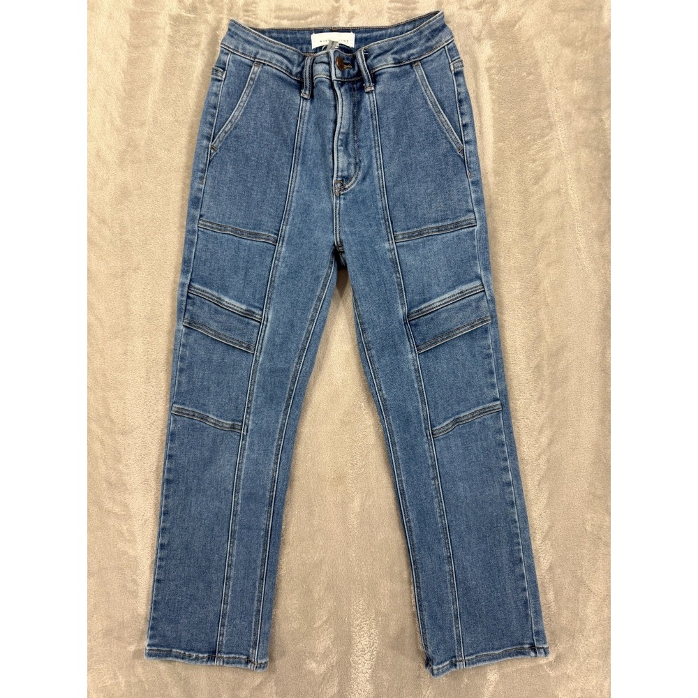 Risen Los Angeles Jeans Womens W27 Punk High Rise Straight Crop Ankle Stretch